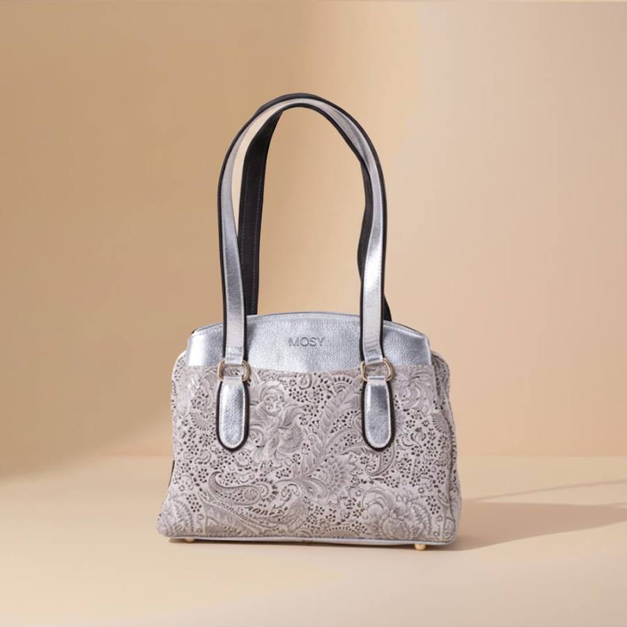 Silver-Loom Satchel